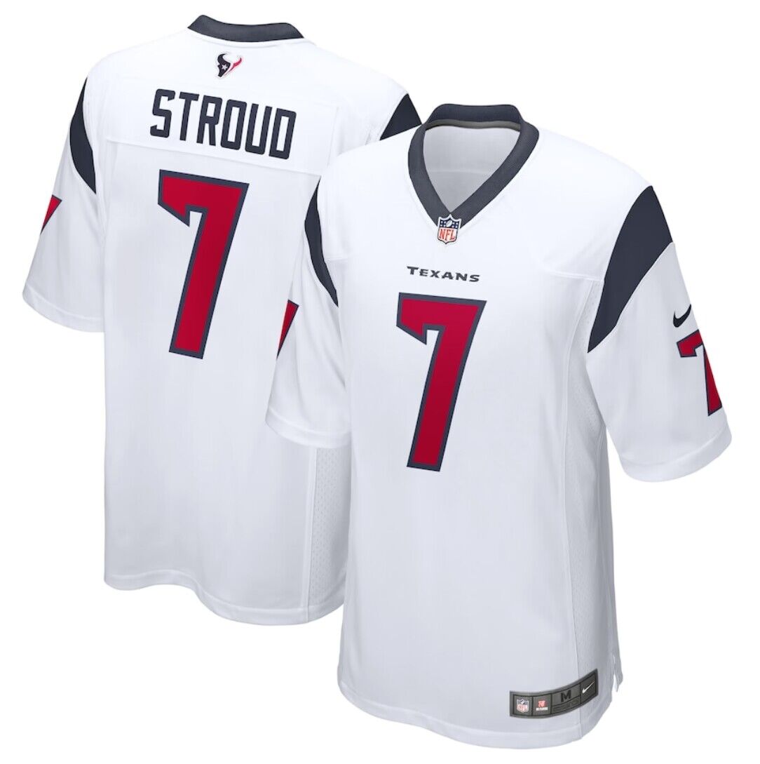 Men's Houston Texans #7 C.J. Stroud White 2023 Draft Stitched Game Jersey
